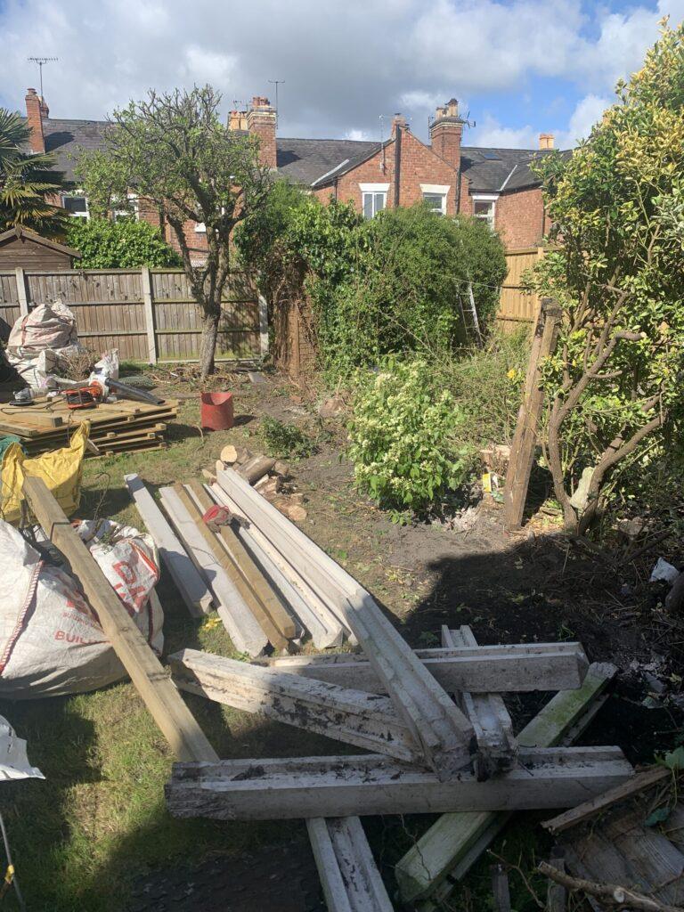 removing old fence