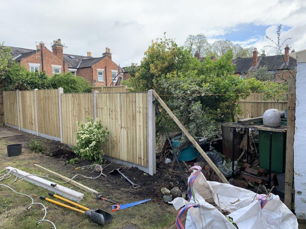 fencing job in progress