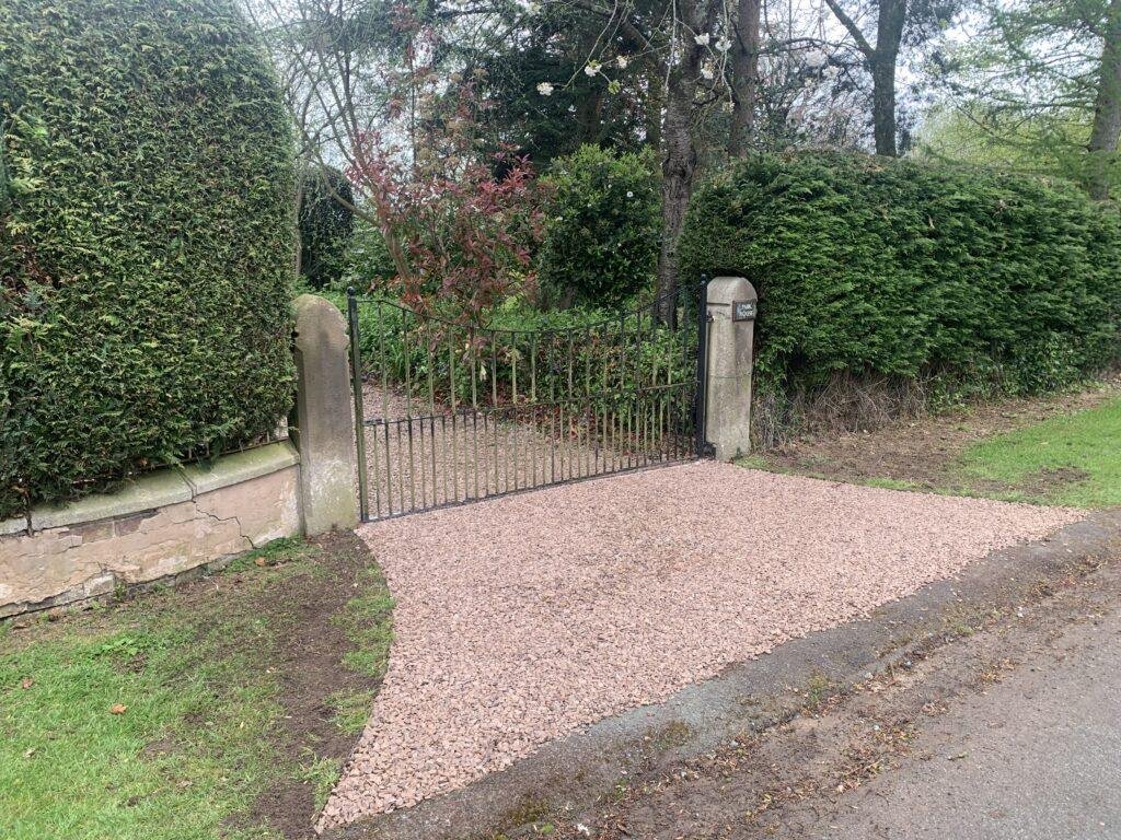 finished gravel drive