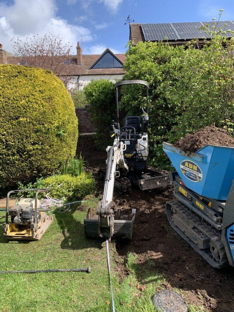 excavating